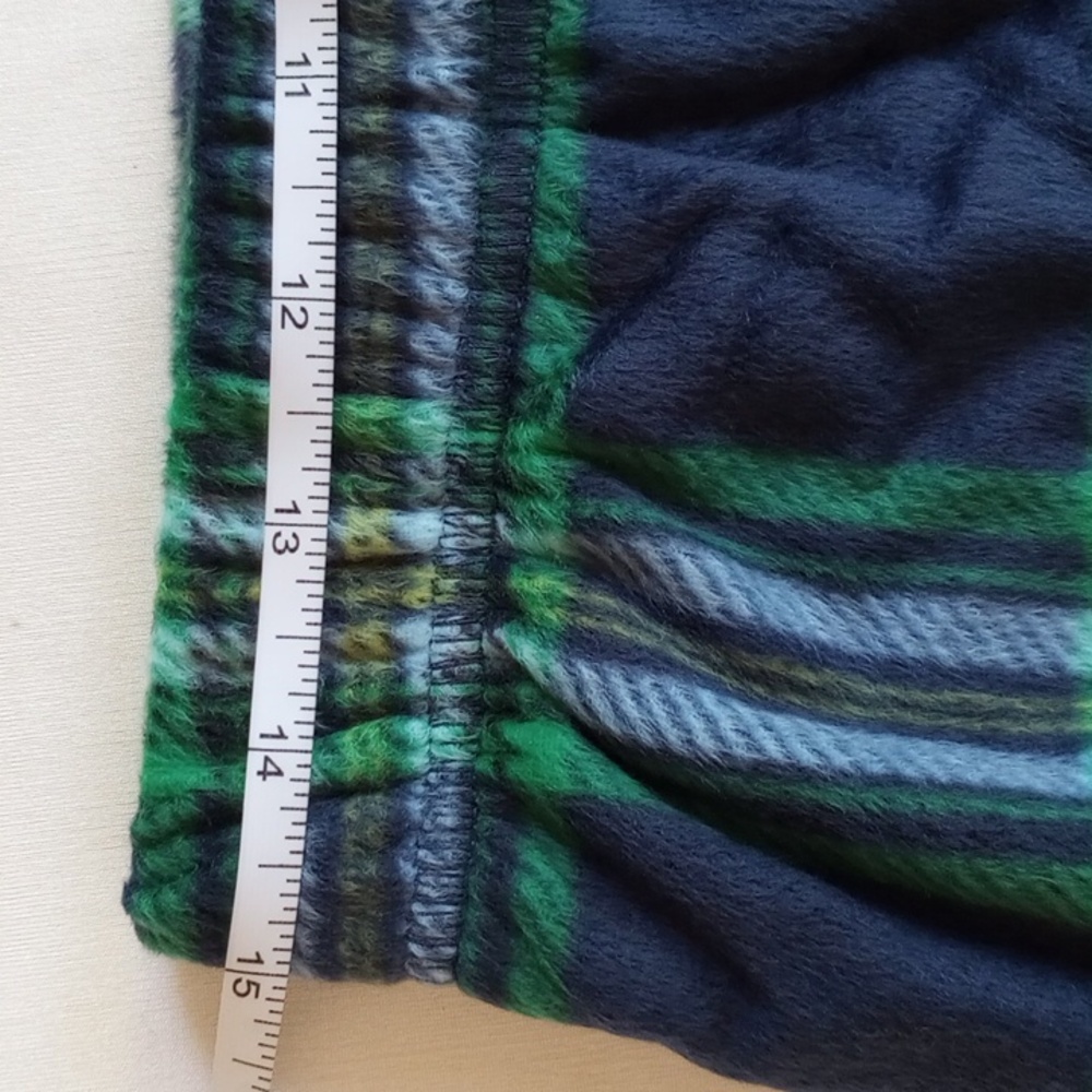 NWT 2PC Sleep Chic Plaid Pajama Pants Socks S Bottoms Blue Green JC Penney - Picture 8 of 10